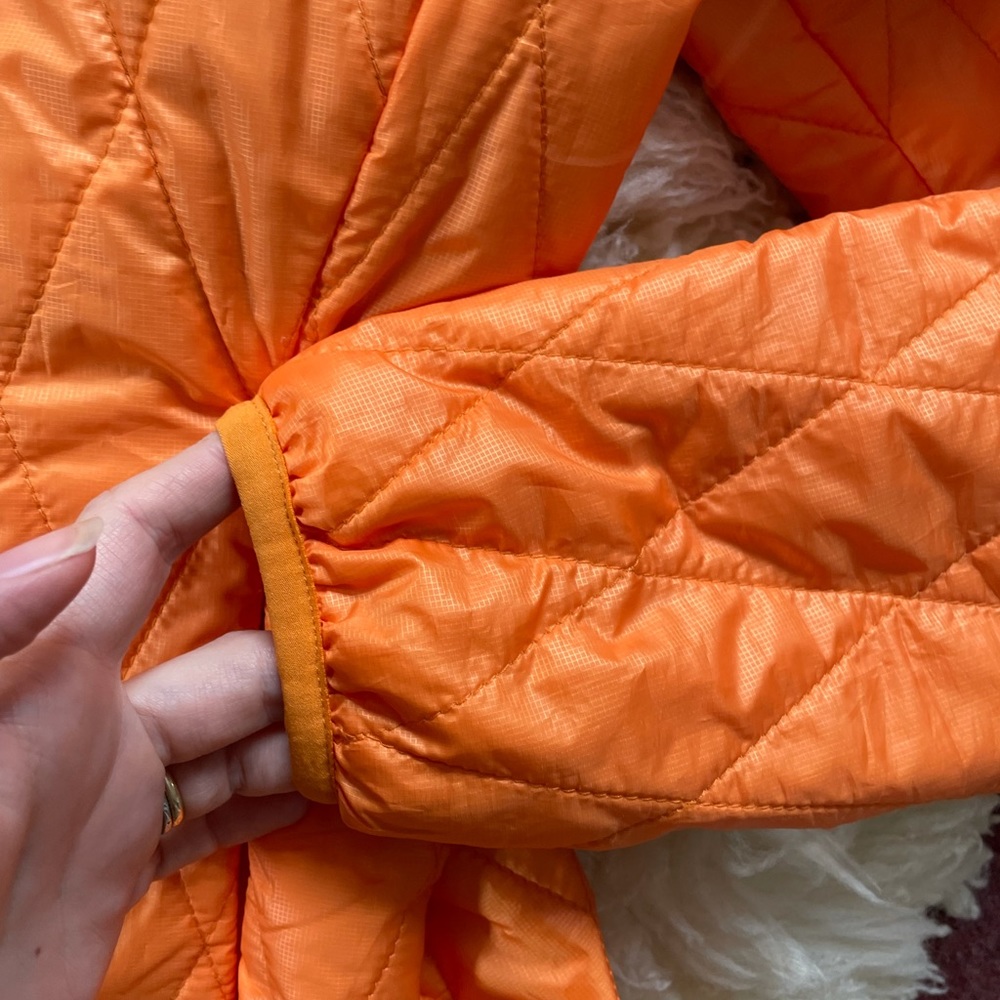 Like New Patagonia Nano Puff Quilted Diamond Full Zip Jacket in Mango Orange - Picture 8 of 11